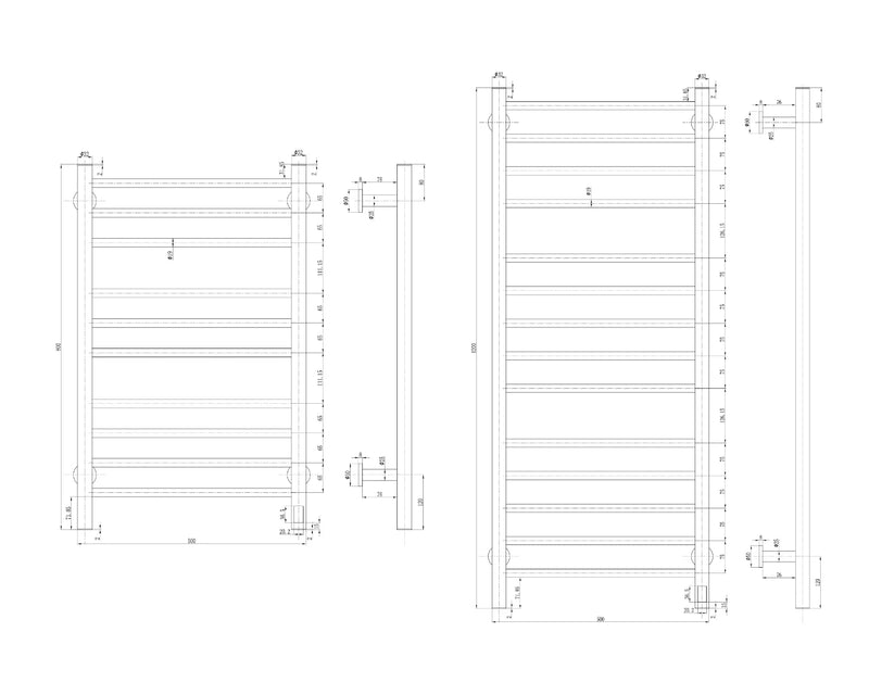 Reina Arnage Dry Electric Heated Towel Rail Designer Radiator