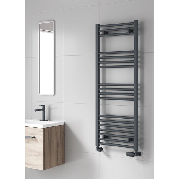 Reina Capo Anthracite Flat Designer Towel Rail Radiator