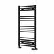 Reina Capo Black Flat Designer Towel Rail Radiator