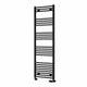 Reina Capo Black Flat Designer Towel Rail Radiator