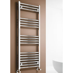 Reina Capo Chrome Flat & Curved Towel Rail Radiator