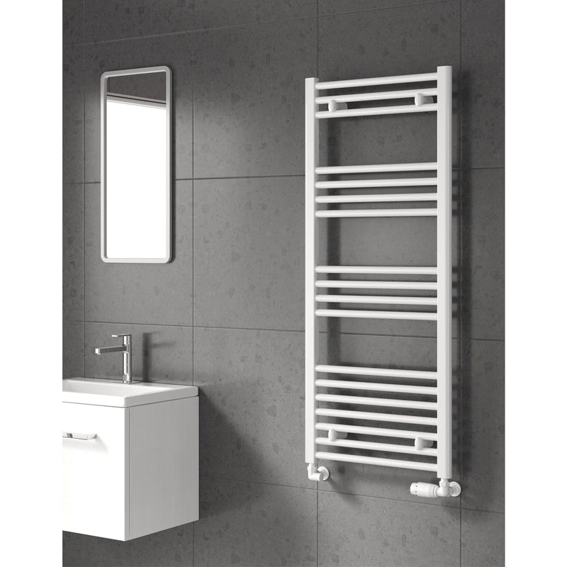 Reina Capo White Flat Designer Towel Rail Radiator