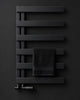 Reina Carpena Matt Black 710mm with TRV valves