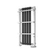 Chrome Black / 1000 x 490 mm Reina Designer Ashen Vertical Heated Towel Rail Steel Radiator