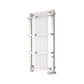 Chrome White / 1000 x 490 mm Reina Designer Ashen Vertical Heated Towel Rail Steel Radiator