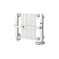 Chrome White / 400 x 490 mm Reina Designer Ashen Vertical Heated Towel Rail Steel Radiator