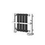 Chrome Black / 400 x 490 mm Reina Designer Ashen Vertical Heated Towel Rail Steel Radiator