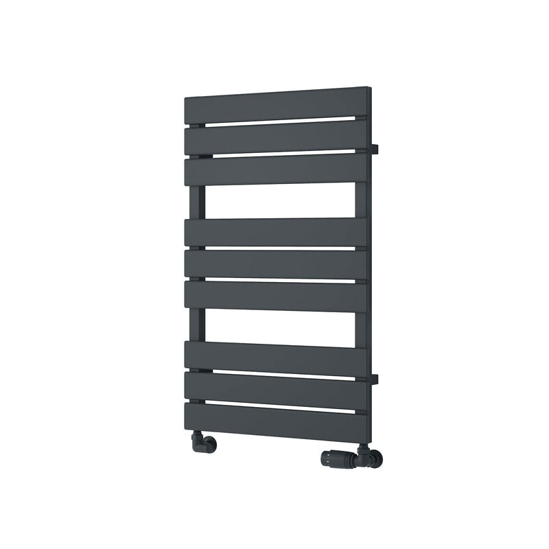 Anthracite / 823 x 500 mm Reina Designer Avola Vertical Heated Towel Rail Steel Radiator