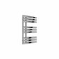 Chrome / 820 x 500 mm Reina Designer Chisa Vertical Heated Towel Rail Steel Radiator