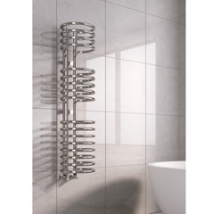 Reina Designer Claro Vertical Chrome Heated Towel Rail Steel Radiator