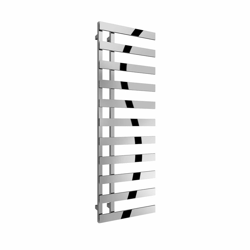 1525 x 500 mm / Chrome Reina Designer Florina Vertical Chrome Heated Towel Rail Steel Radiator