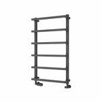 Anthracite / 875 x 500 mm Reina Designer Glora Vertical Chrome Heated Towel Rail Steel Radiator