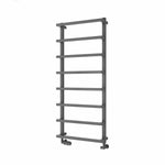 Anthracite / 1195 x 500 mm Reina Designer Glora Vertical Chrome Heated Towel Rail Steel Radiator