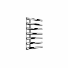 Chrome / 780 x 500 mm Reina Designer Grace Vertical Chrome Heated Towel Rail Steel Radiator