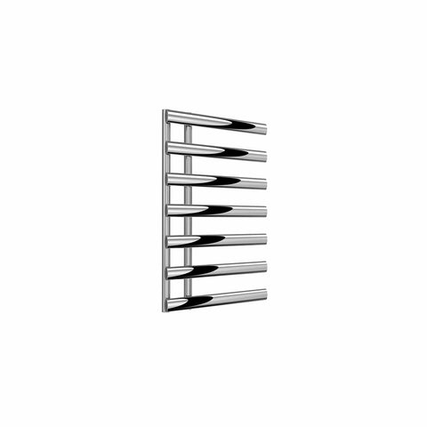 Chrome / 780 x 500 mm Reina Designer Grace Vertical Chrome Heated Towel Rail Steel Radiator