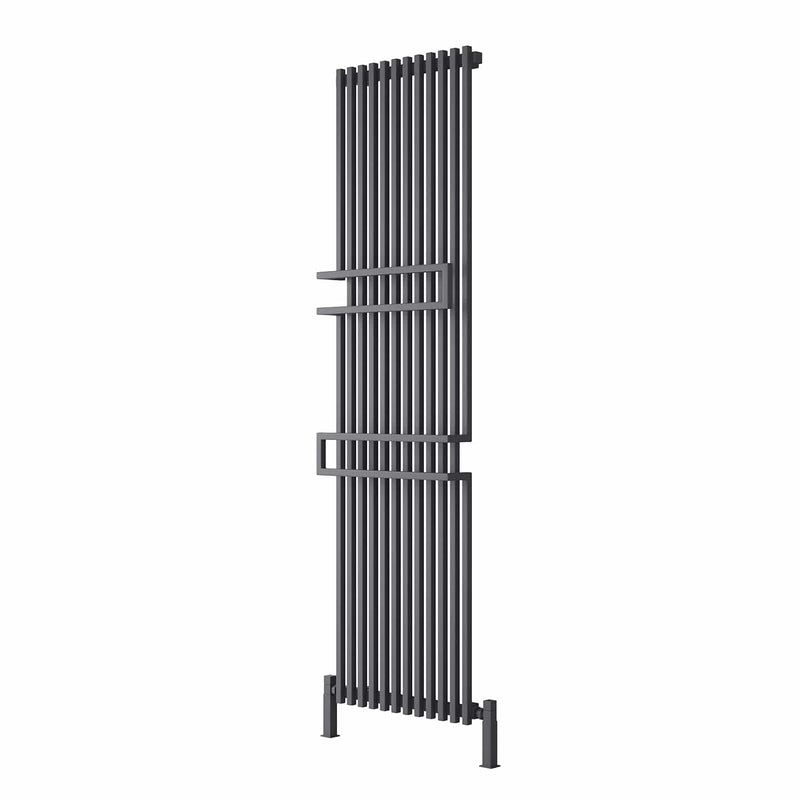 Anthracite Reina Designer Grande Vertical Chrome Heated Towel Rail Steel Radiator