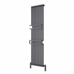 Anthracite Reina Designer Grande Vertical Chrome Heated Towel Rail Steel Radiator