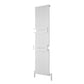 White Reina Designer Grande Vertical Chrome Heated Towel Rail Steel Radiator