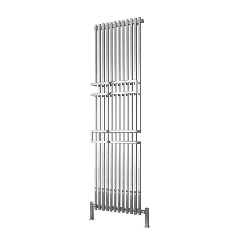 Chrome Reina Designer Grande Vertical Chrome Heated Towel Rail Steel Radiator