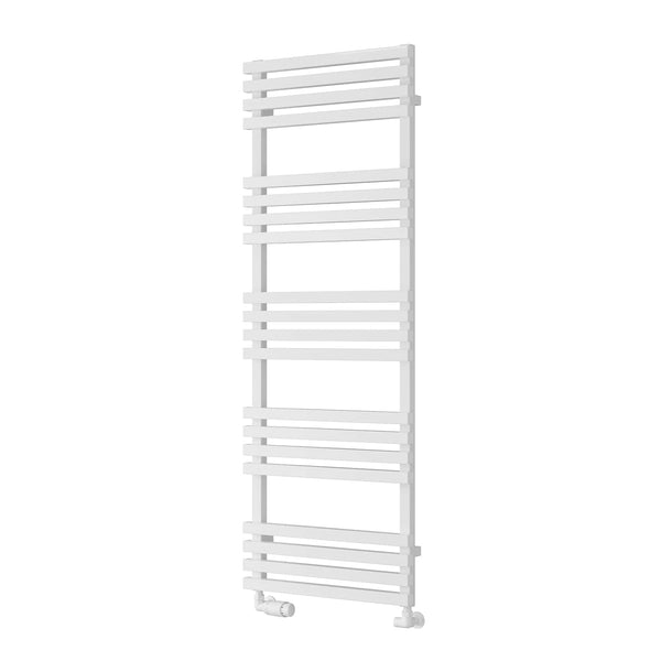 White / 1436 x 500 mm Reina Designer Kale Vertical Heated Towel Rail Steel Radiator