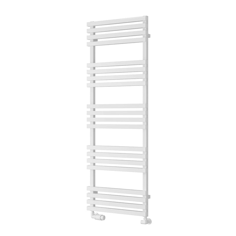 White / 1436 x 500 mm Reina Designer Kale Vertical Heated Towel Rail Steel Radiator