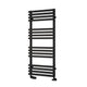 Black / 1126 x 500 mm Reina Designer Kale Vertical Heated Towel Rail Steel Radiator