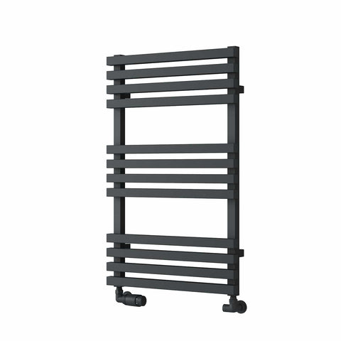 Anthracite / 816 x 500 mm Reina Designer Kale Vertical Heated Towel Rail Steel Radiator