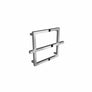 Chrome / Lago 1 - 450 x 622 mm Reina Designer Lago Heated Towel Rail Steel Radiator