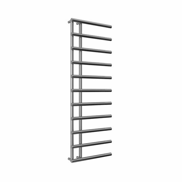 1412 x 500 mm / Chrome Reina Designer Matera Vertical Heated Towel Rail Steel Radiator