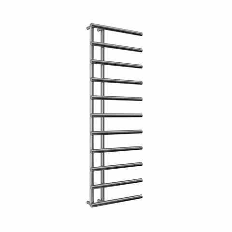 1412 x 500 mm / Chrome Reina Designer Matera Vertical Heated Towel Rail Steel Radiator