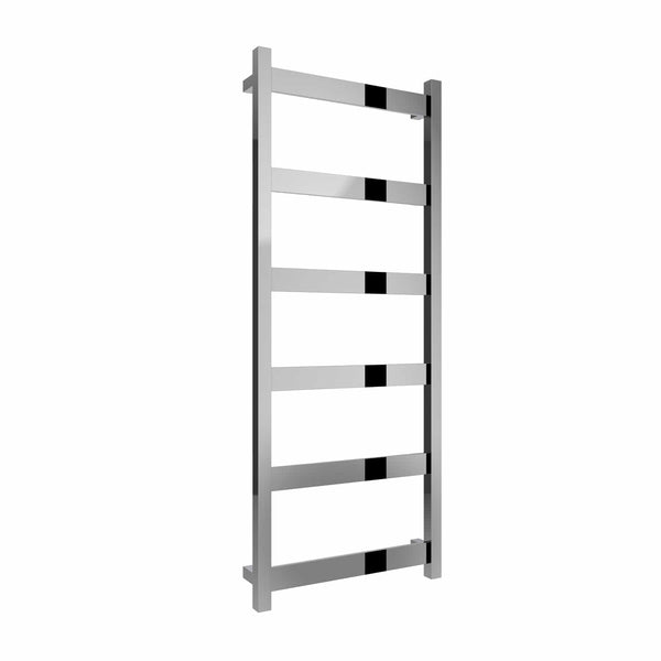 Polished / 1170 x 480 mm Reina Designer Mina Vertical Heated Towel Rail Stainless Steel Radiator