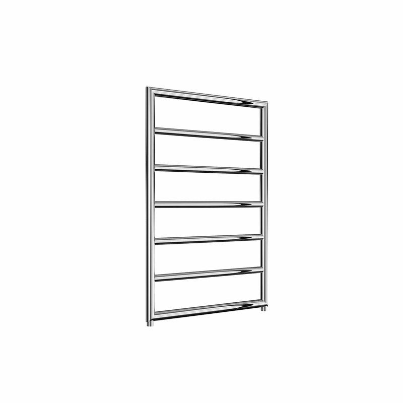 813 x 550 mm Reina Designer Nardo Chrome Vertical Heated Towel Rail Steel Radiator