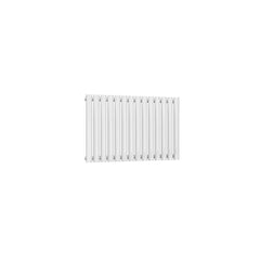 Single / White / 550 x 826 mm Reina Designer Neva Horizontal Steel Radiator - White and Anthracite