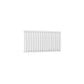 Single / White / 550 x 1003 mm Reina Designer Neva Horizontal Steel Radiator - White and Anthracite