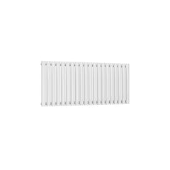 Single / White / 550 x 1180 mm Reina Designer Neva Horizontal Steel Radiator - White and Anthracite