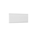 Single / White / 550 x 1180 mm Reina Designer Neva Horizontal Steel Radiator - White and Anthracite
