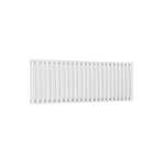 Single / White / 550 x 1416 mm Reina Designer Neva Horizontal Steel Radiator - White and Anthracite