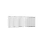 Single / White / 550 x 1416 mm Reina Designer Neva Horizontal Steel Radiator - White and Anthracite