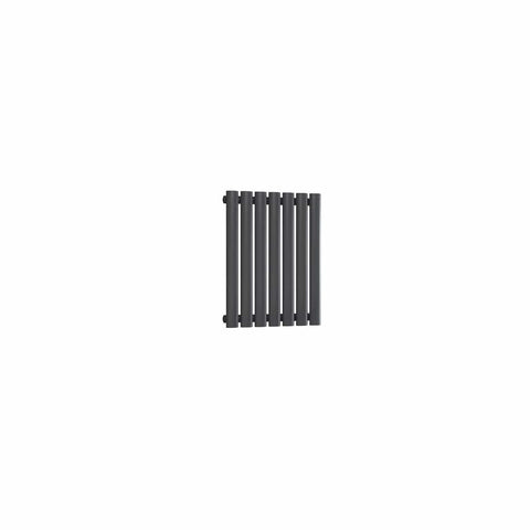 Single / Anthracite / 550 x 413 mm Reina Designer Neva Horizontal Steel Radiator - White and Anthracite