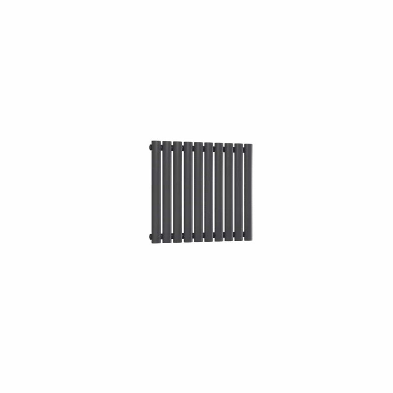 Single / Anthracite / 550 x 590 mm Reina Designer Neva Horizontal Steel Radiator - White and Anthracite