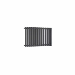 Single / Anthracite / 550 x 826 mm Reina Designer Neva Horizontal Steel Radiator - White and Anthracite