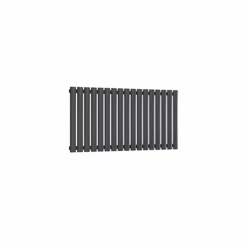 Single / Anthracite / 550 x 1003 mm Reina Designer Neva Horizontal Steel Radiator - White and Anthracite