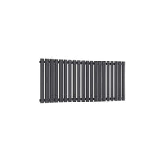 Single / Anthracite / 550 x 1180 mm Reina Designer Neva Horizontal Steel Radiator - White and Anthracite