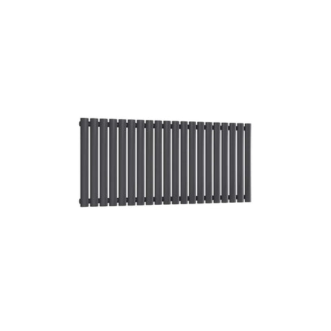 Single / Anthracite / 550 x 1180 mm Reina Designer Neva Horizontal Steel Radiator - White and Anthracite