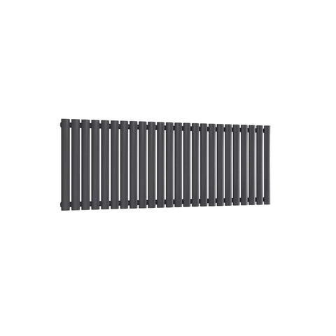 Single / Anthracite / 550 x 1416 mm Reina Designer Neva Horizontal Steel Radiator - White and Anthracite