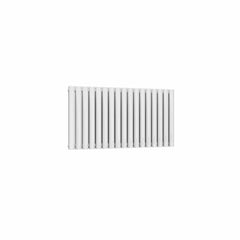 Double / White / 550 x 1003 mm Reina Designer Neva Horizontal Steel Radiator - White and Anthracite