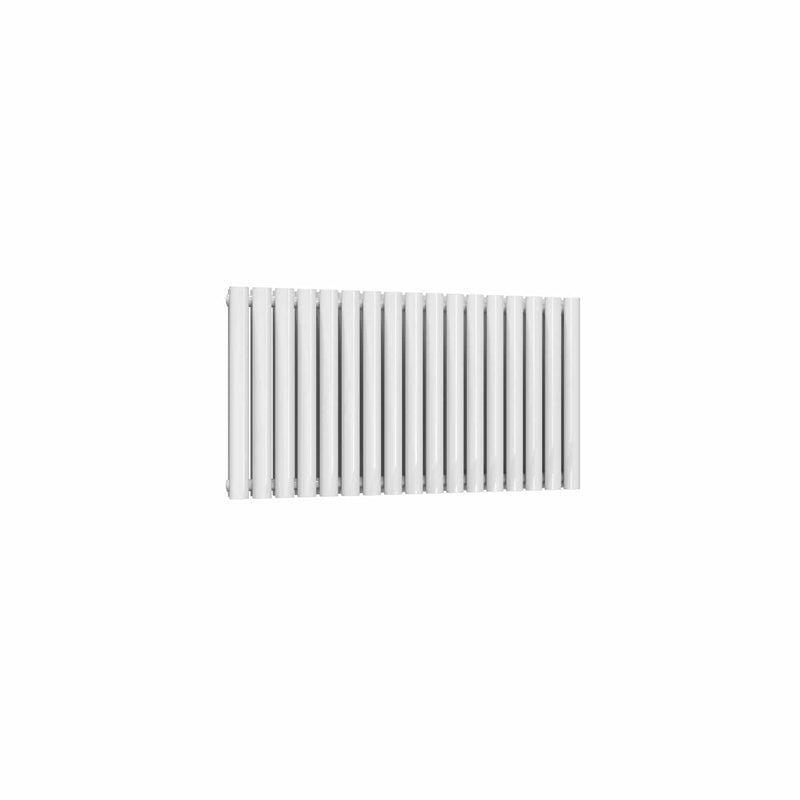 Double / White / 550 x 1003 mm Reina Designer Neva Horizontal Steel Radiator - White and Anthracite