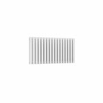 Double / White / 550 x 1003 mm Reina Designer Neva Horizontal Steel Radiator - White and Anthracite