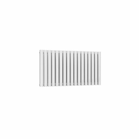 Double / White / 550 x 1003 mm Reina Designer Neva Horizontal Steel Radiator - White and Anthracite