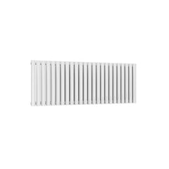 Double / White / 550 x 1416 mm Reina Designer Neva Horizontal Steel Radiator - White and Anthracite